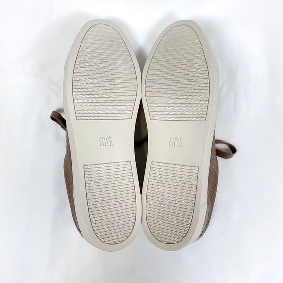 FRYE Ivy Low Lace Leather Embossed Sneakers - Picture 9 of 16